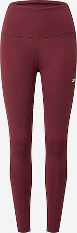 Skinny Pantaloni sport de la Reebok pe roșu: față