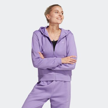 ADIDAS SPORTSWEAR Sports sweat jacket 'All Szn Fleece ' in Purple: front
