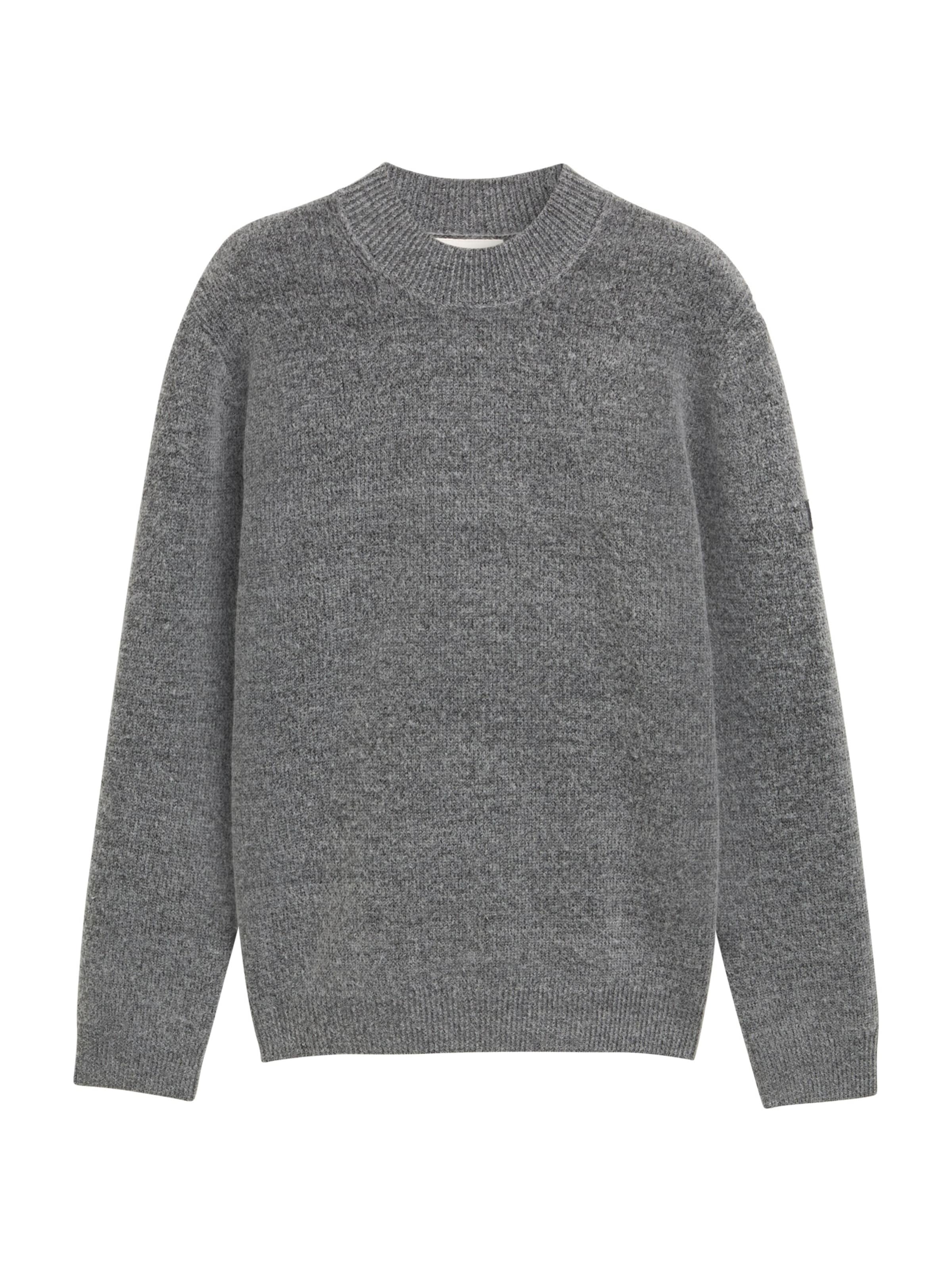 TOM TAILOR Pulover | siva barva: sprednja stran