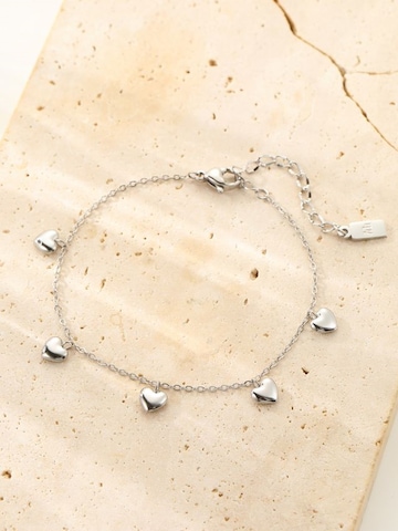 Braccialetto 'Heart Parade' di Hey Happiness in argento