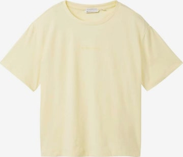 T-shirt TOM TAILOR DENIM en jaune : devant