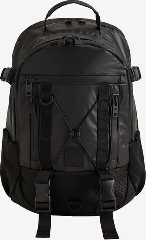 MANGO MAN Backpack in Black: front