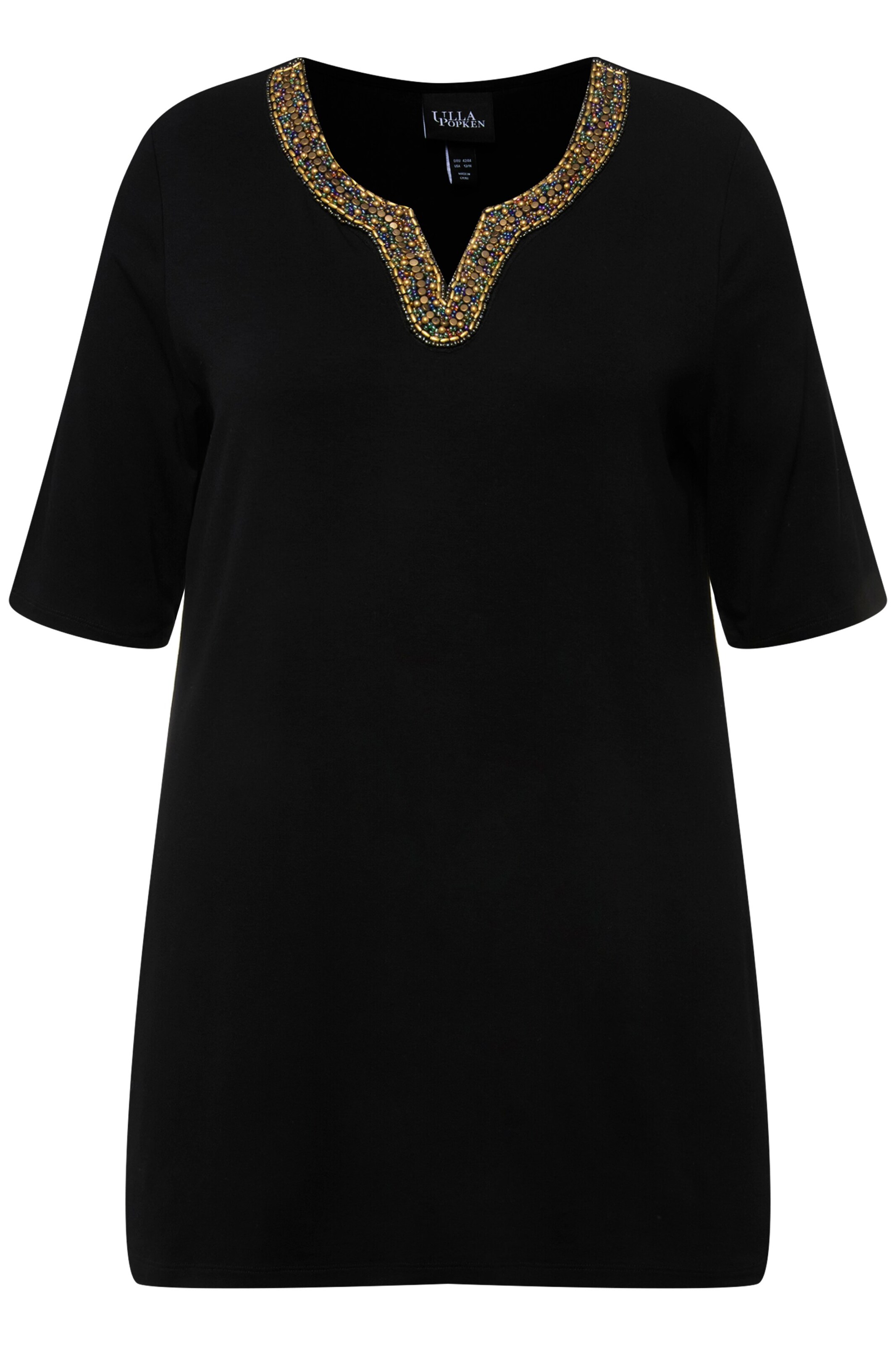 Ulla Popken Shirt in Schwarz: Vorderseite