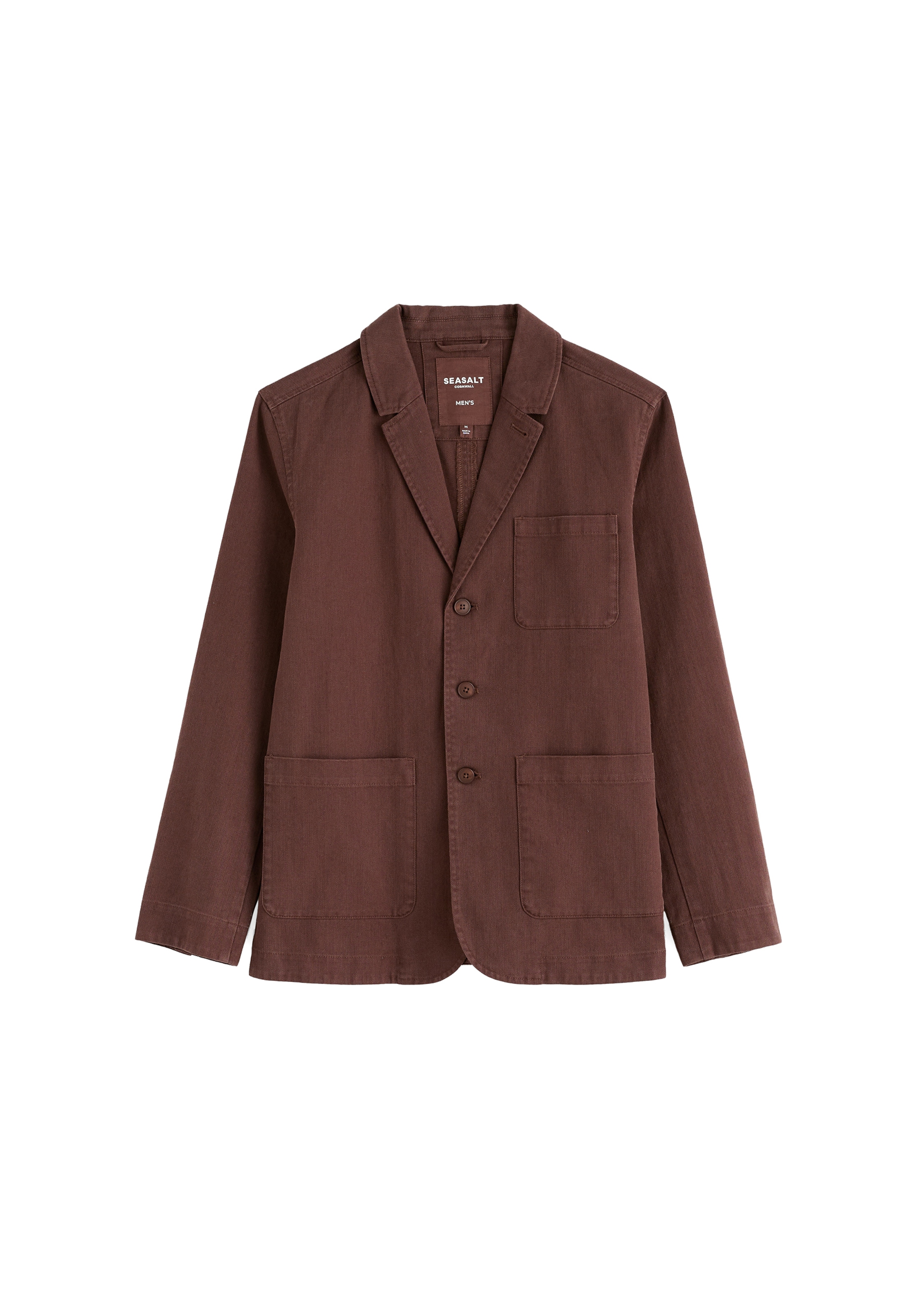 Seasalt Cornwall Regular fit Colbert ' Tollgate ' in Bruin: voorkant