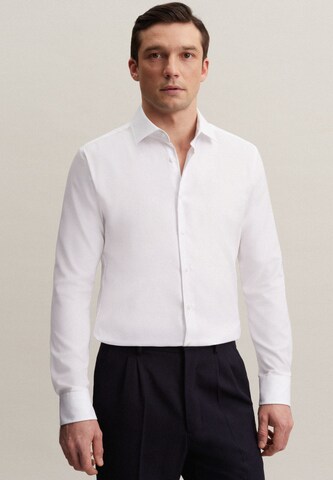 SEIDENSTICKER Slim fit Business shirt in White: front