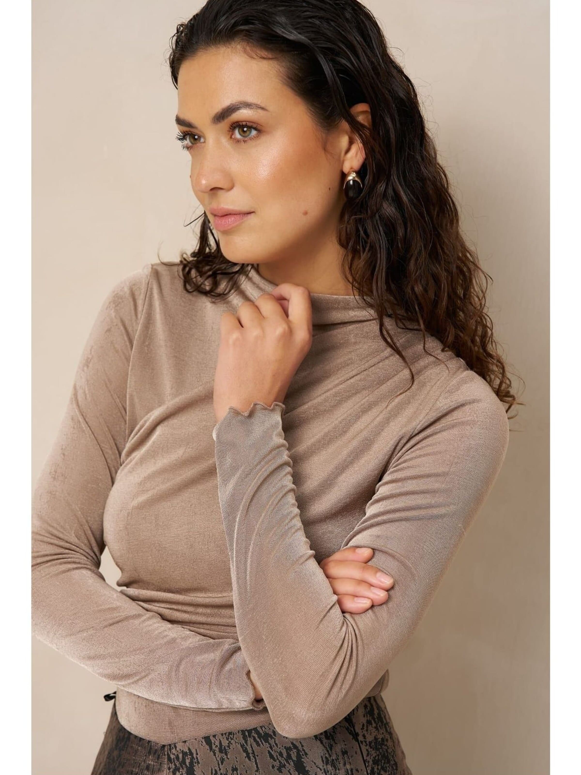 LOFTY MANNER Top 'RJ18 - Top Jimmi - Draped Uni' in Grijs