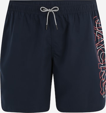 Jack & Jones Plus - Bermudas 'FIJI' en azul: frente