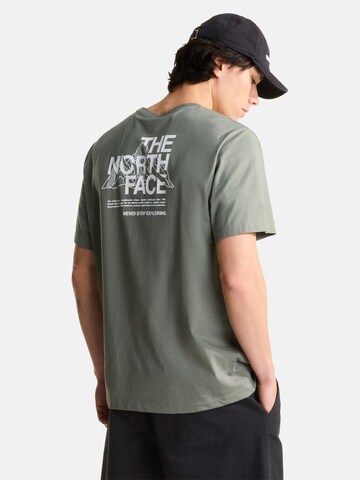 THE NORTH FACE Koszulka 'Mountain Sketch' w kolorze zielony: przód