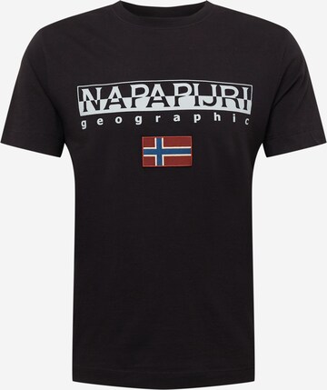 NAPAPIJRI Shirt 'AYAS' in Zwart: voorkant