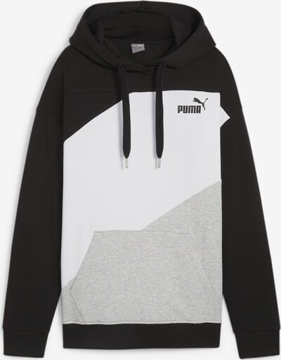 PUMA Sweat-shirt en gris chiné / noir / blanc, Vue avec produit