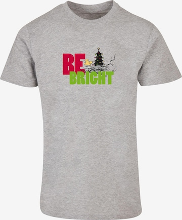 Merchcode Shirt 'Peanuts Be Bright' in Grijs: voorkant