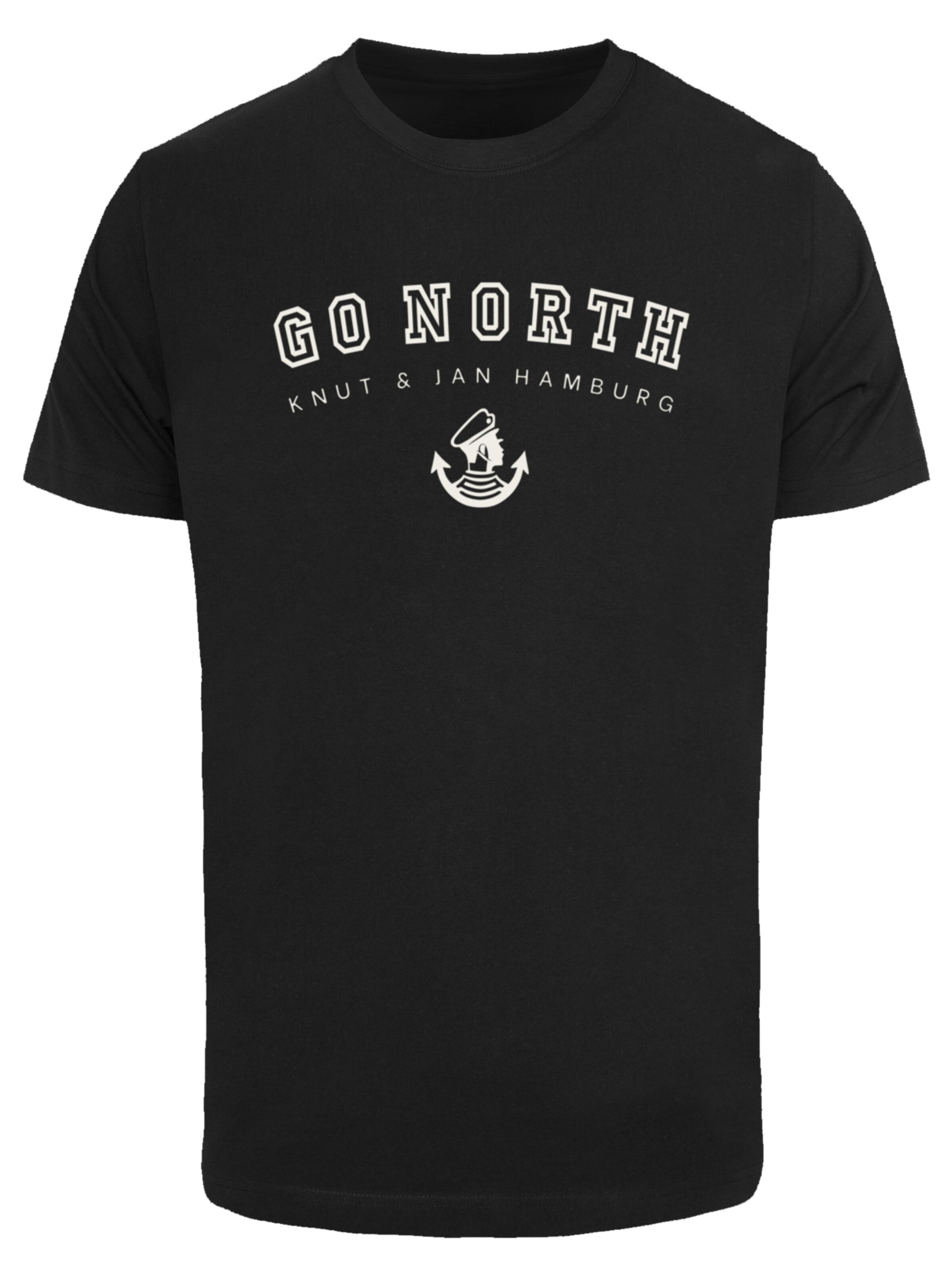 T-Shirt 'Go North' F4NT4STIC en noir : devant