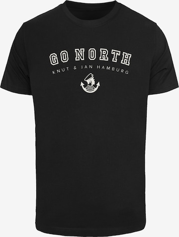 T-Shirt 'Go North' F4NT4STIC en noir : devant