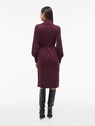 VILA Gebreide jurk 'VIAMANDA' in Rood