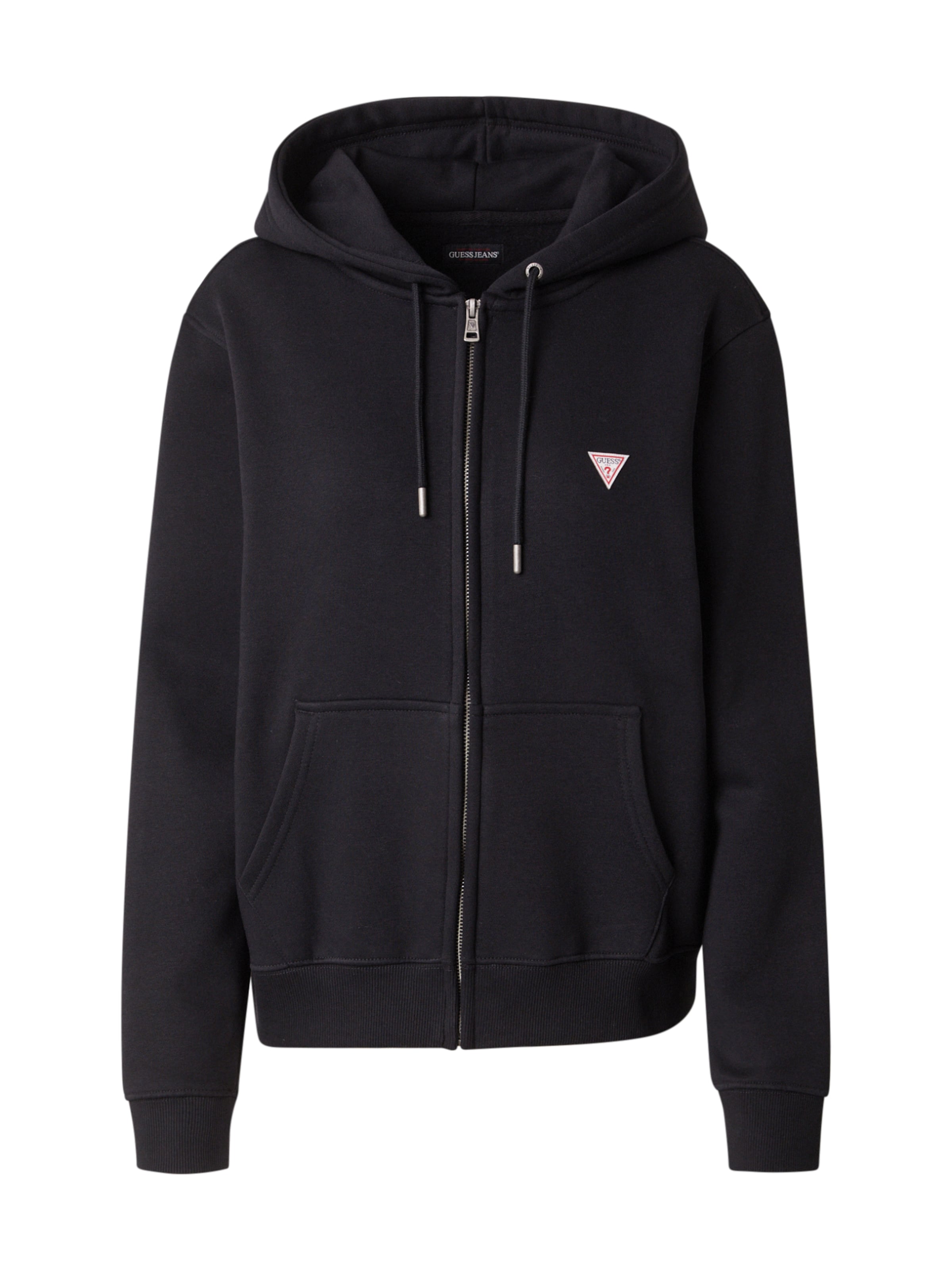 GUESS JEANS Sweat jacket in Black: front