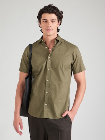 JACK & JONES - Ajuste regular Camisa 'JJHENRY' en verde: frente