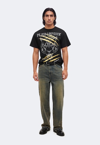 Plein Sport Футболка 'Tiger Golden Scratch' в Черный