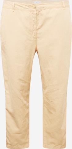 Tommy Hilfiger Curve Slimfit Chinobyxa i beige: framsida