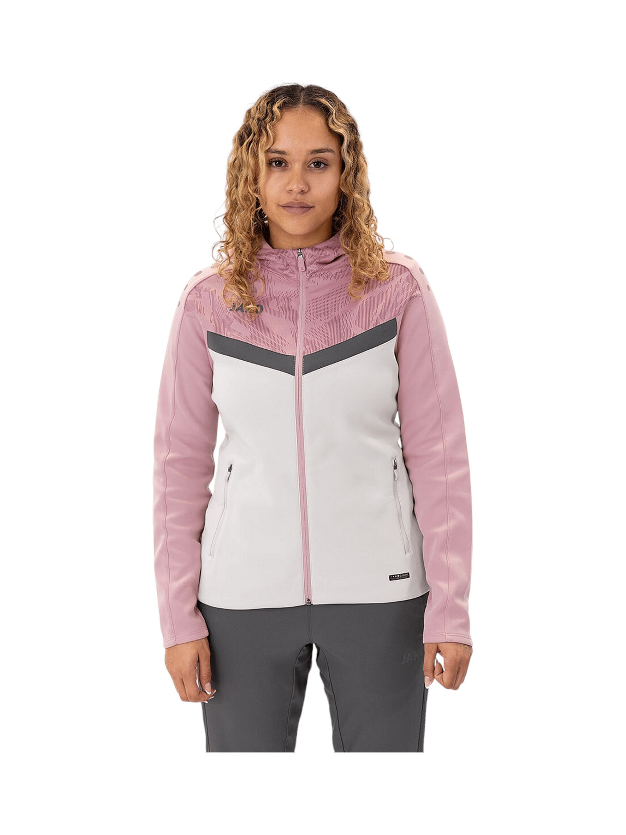 JAKO Athletic Jacket in Pink: front