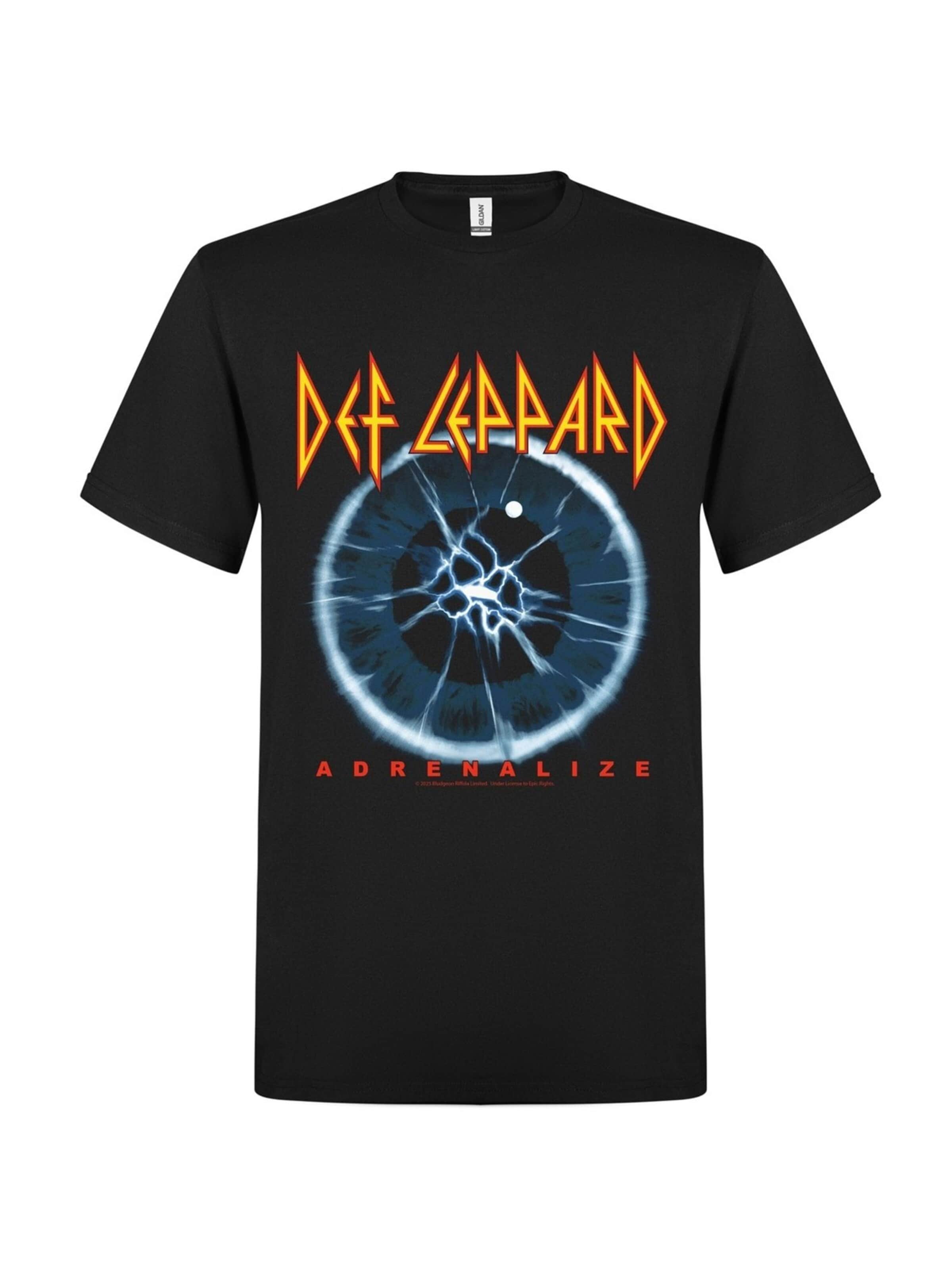 Def Leppard Shirt 'Adrenalize' in Schwarz: Vorderseite