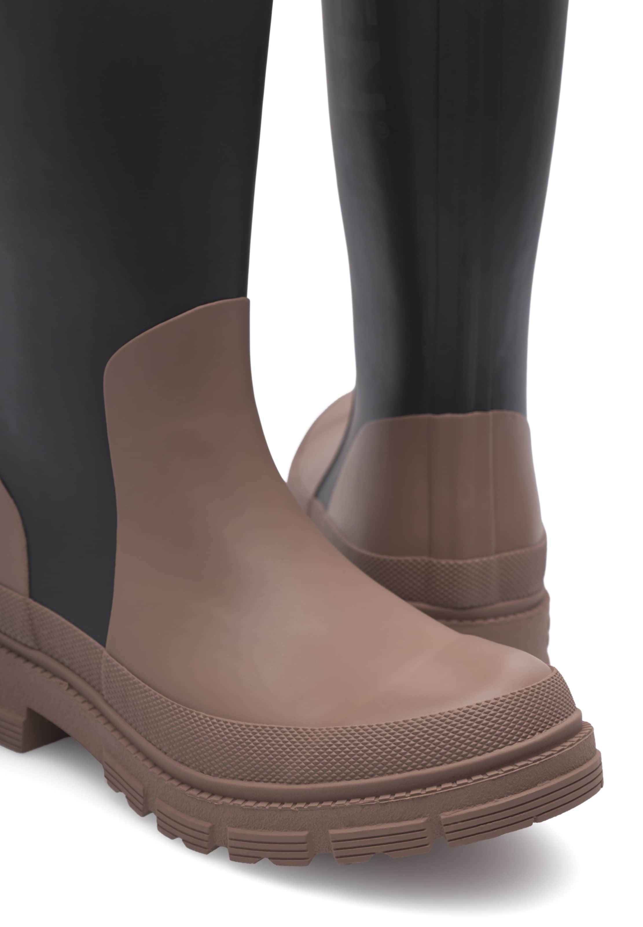 WODEN Rubber boot 'Le Waterproof' in Brown