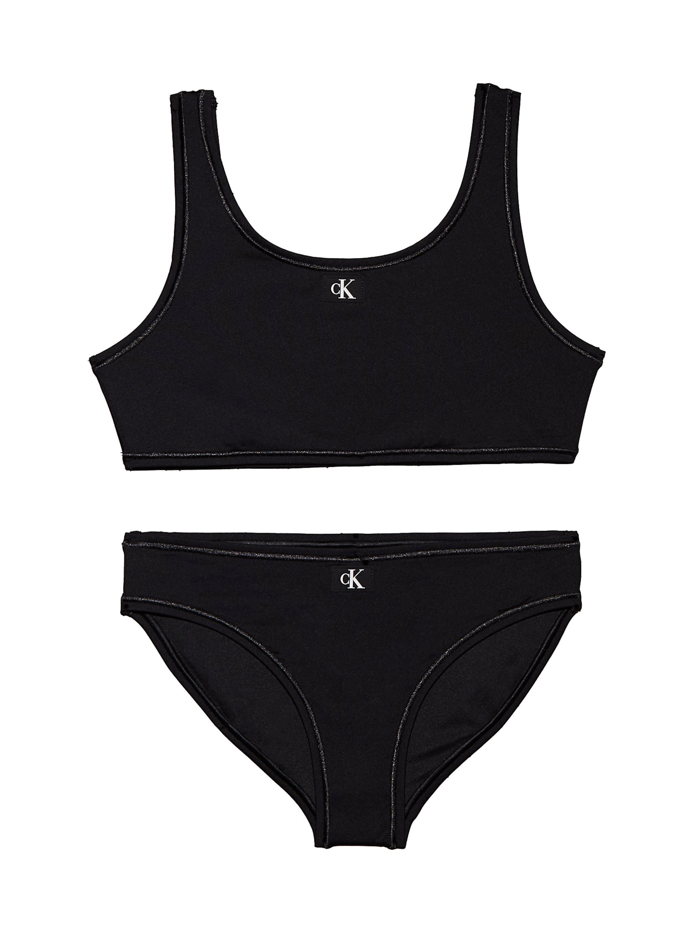Bustino Bikini di Calvin Klein Swimwear in nero: frontale