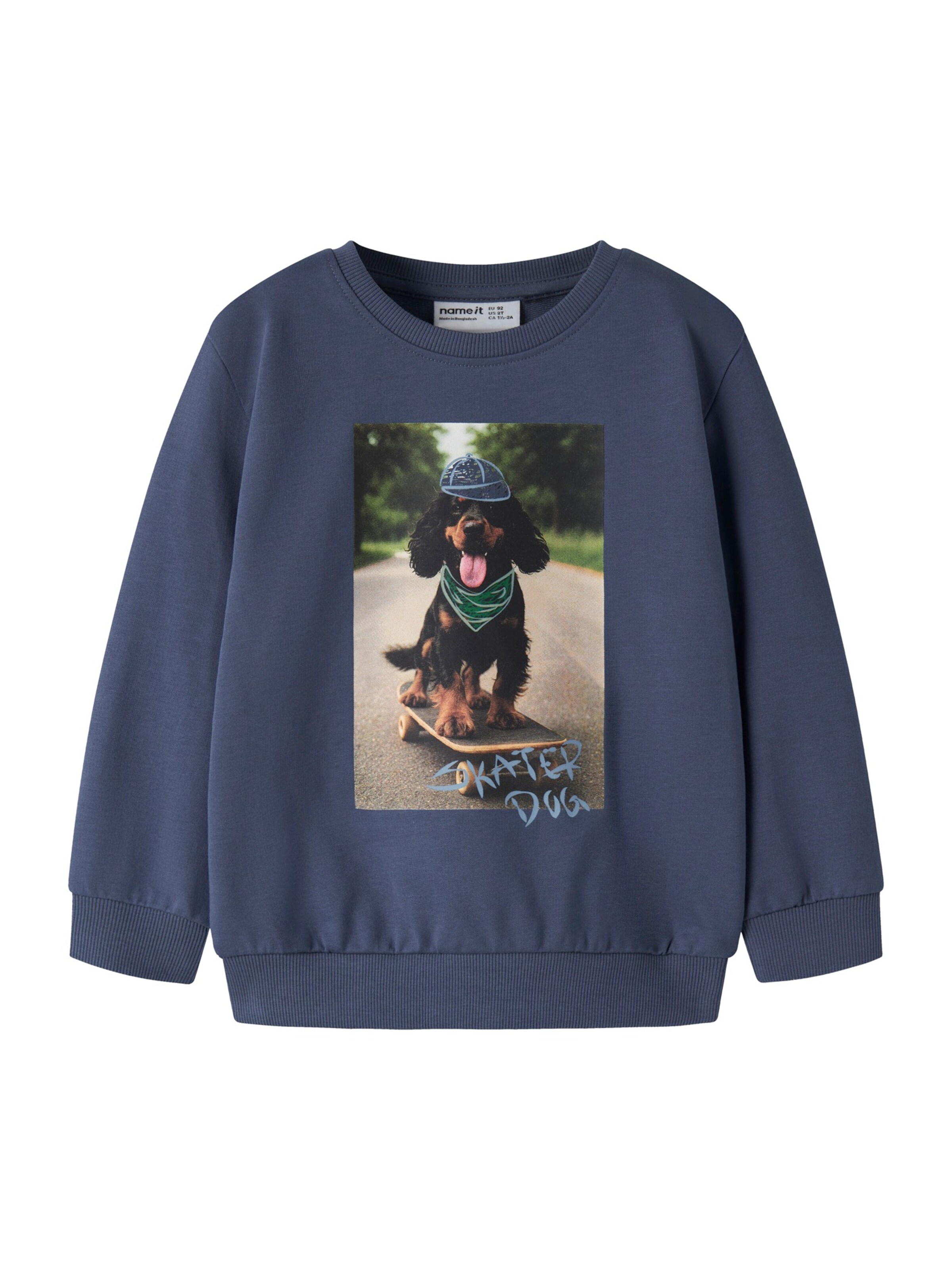 NAME IT Sweatshirt 'NMMVOTO' in 122-128 in de kleur Navy / Greige / Donkergroen / Zwart, Productweergave