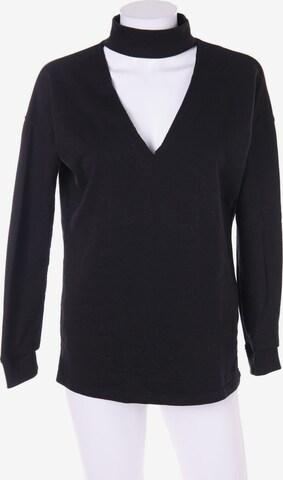 Missguided Sweatshirt & Zip-Up Hoodie in XXS in Black: front