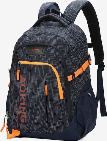 Aoking Backpack in Blue: front