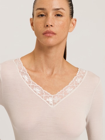 Hanro Longsleeve ' Woolen Lace ' in Pink