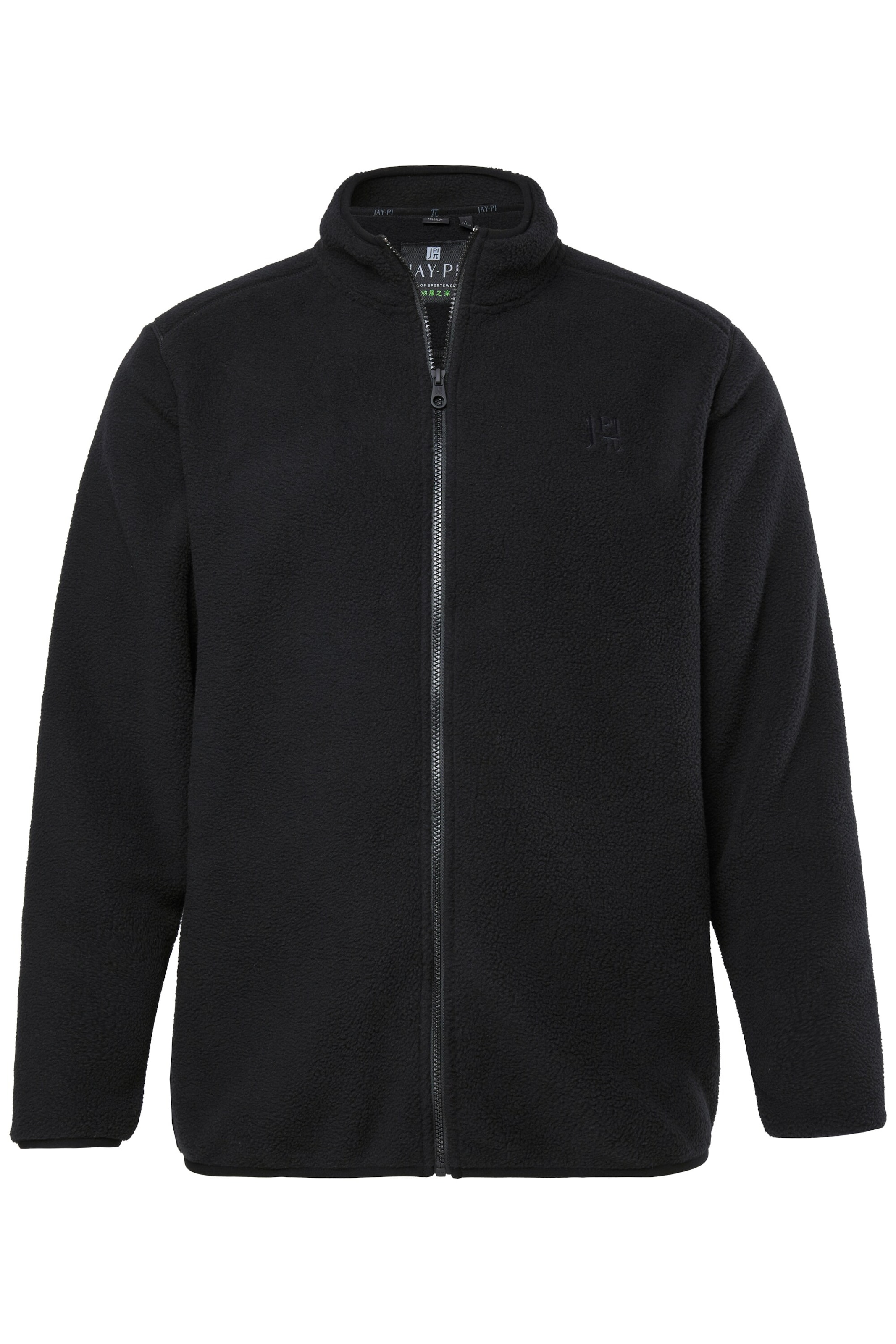 JAY-PI Fleecejacke in Schwarz: Vorderseite