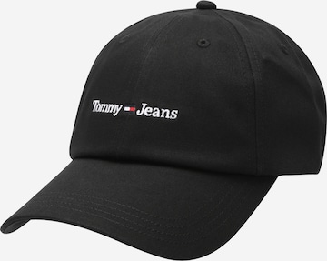 Tommy Jeans Cap in Black: front