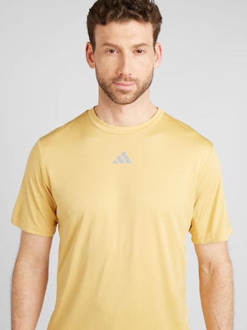 T-Shirt fonctionnel 'HIIT 3S MES' ADIDAS PERFORMANCE en jaune