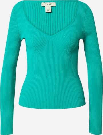 Pullover di Oasis in verde: frontale