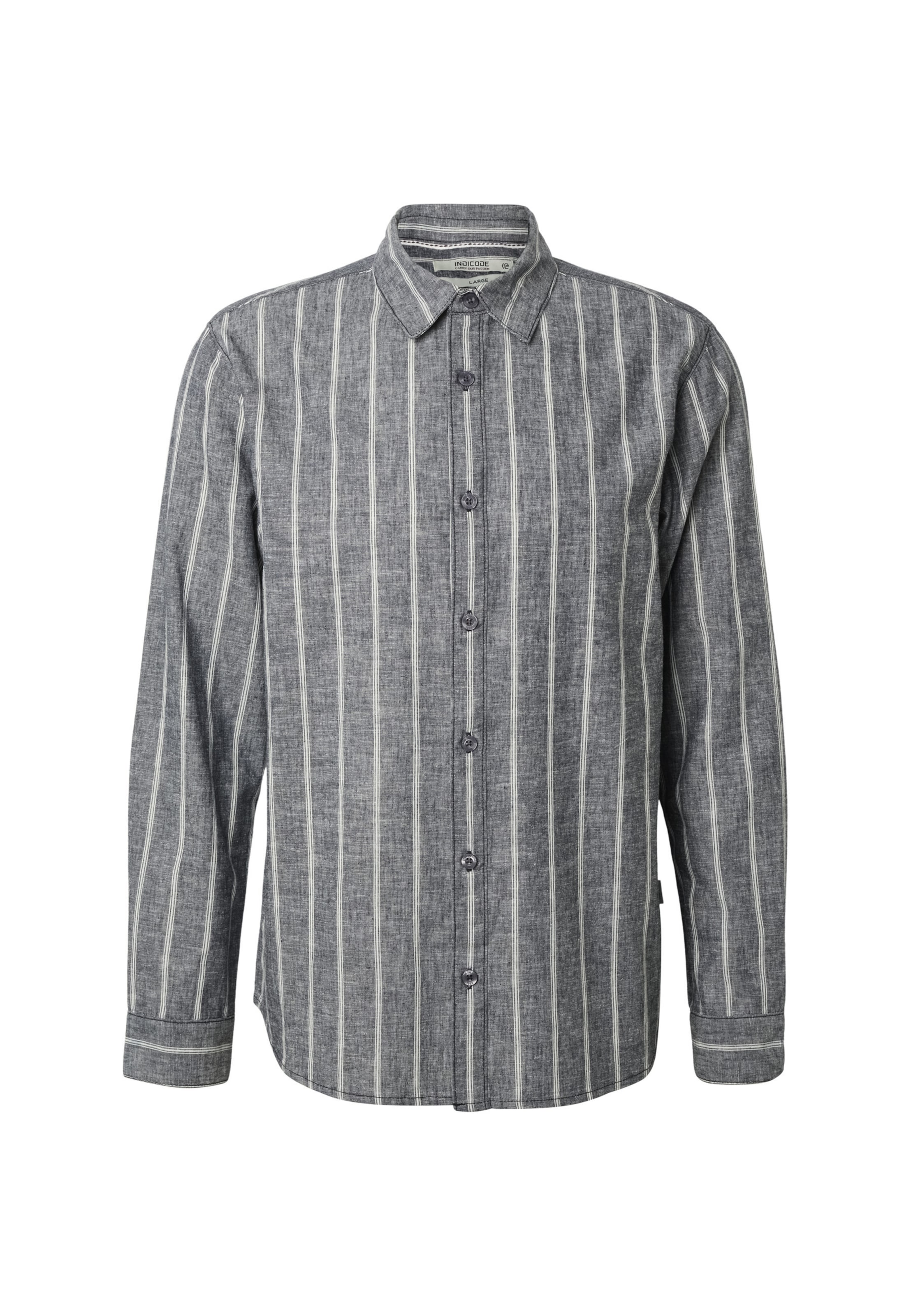 INDICODE JEANS Regular fit Overhemd 'Tryp' in Blauw: voorkant