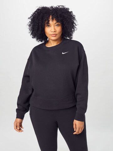 Bluză de molton de la Nike Sportswear pe negru: față