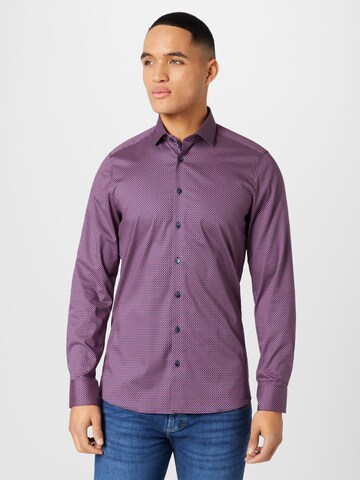 OLYMP Regular fit Skjorta 'Level 5' i lila: framsida