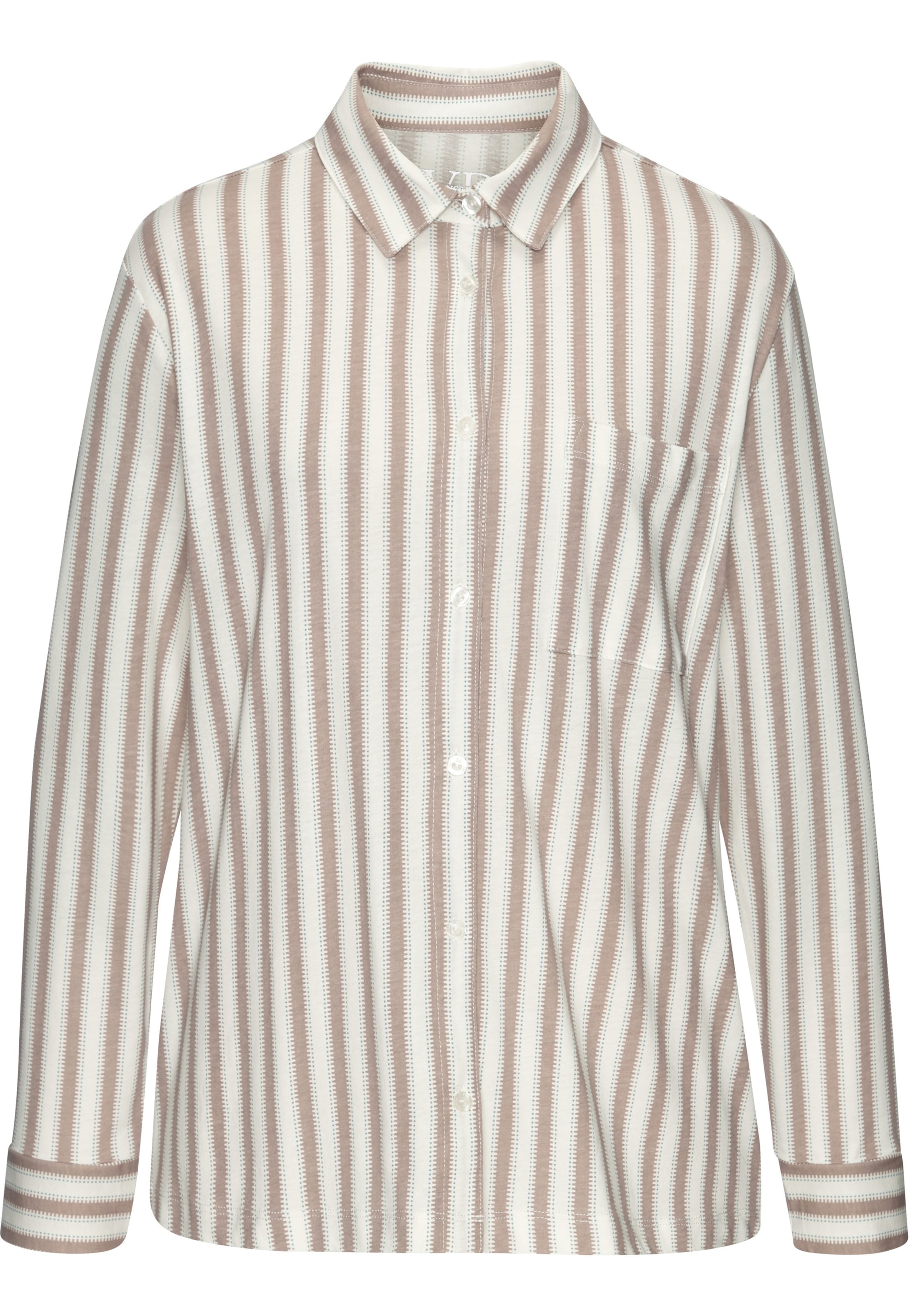 VIVANCE Pajama Shirt in Brown: front