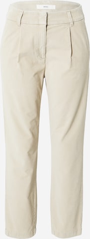 BRAX Regular Pleat-Front Pants 'Maron' in Beige: front