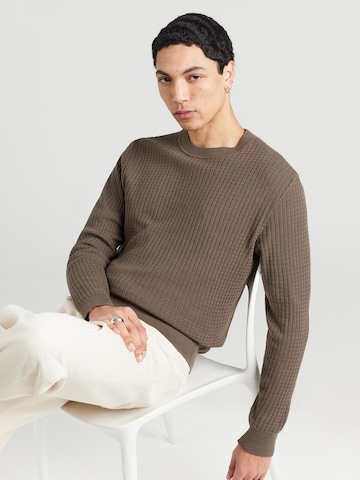 Jack & Jones Premium Svetr 'JPRBLUBARKLEY' – hnědá: přední strana