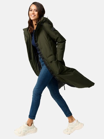 NAVAHOO Zimný kabát 'Wolkenfrost XIV' - Zelená