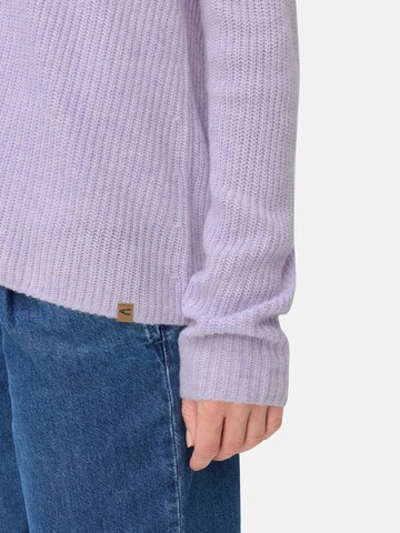 CAMEL ACTIVE Strickpullover mit V-Ausschnitt in Lila