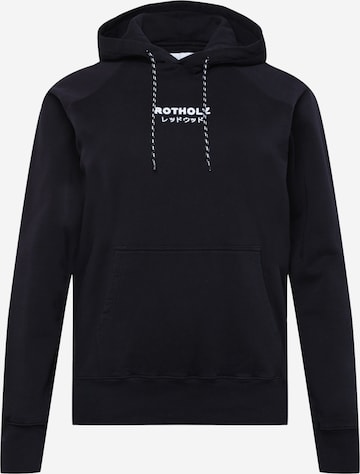 RotholzSweater majica - crna boja: prednji dio