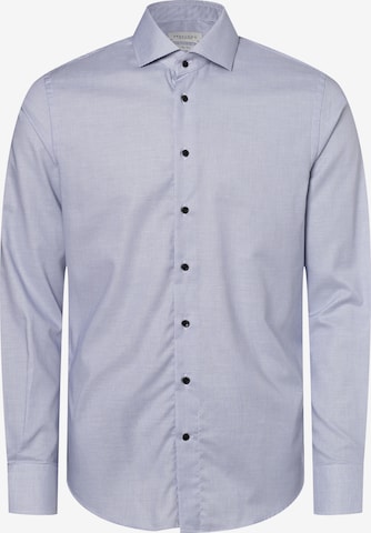 Profuomo Regular fit Overhemd in Blauw: voorkant