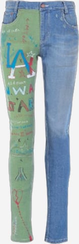 Yoxeone - Slimfit Vaquero 'GRAFF PEACE' en azul: frente