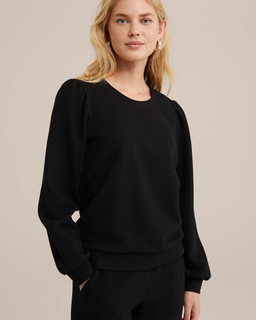 Sweat-shirt WE Fashion en noir : devant