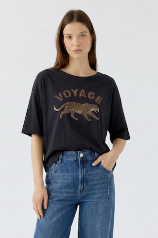 OUI - Camisa em preto: frente