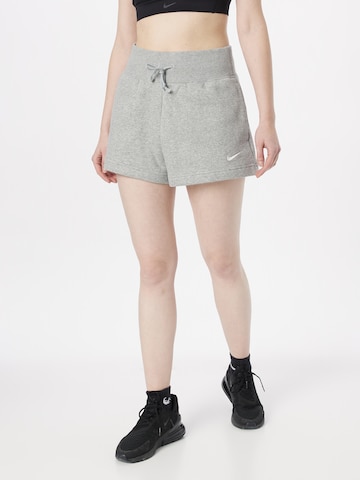 Nike Sportswear - Loosefit Calças 'Phoenix Fleece' em cinzento: frente
