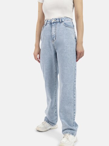Squad the label Wide leg Jeans in Blauw: voorkant