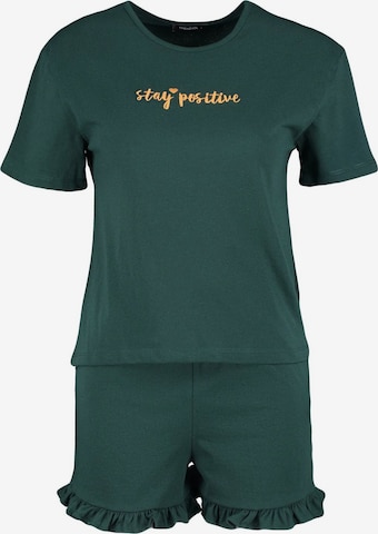 Trendyol Pyjamashortsit värissä vihreä: etupuoli